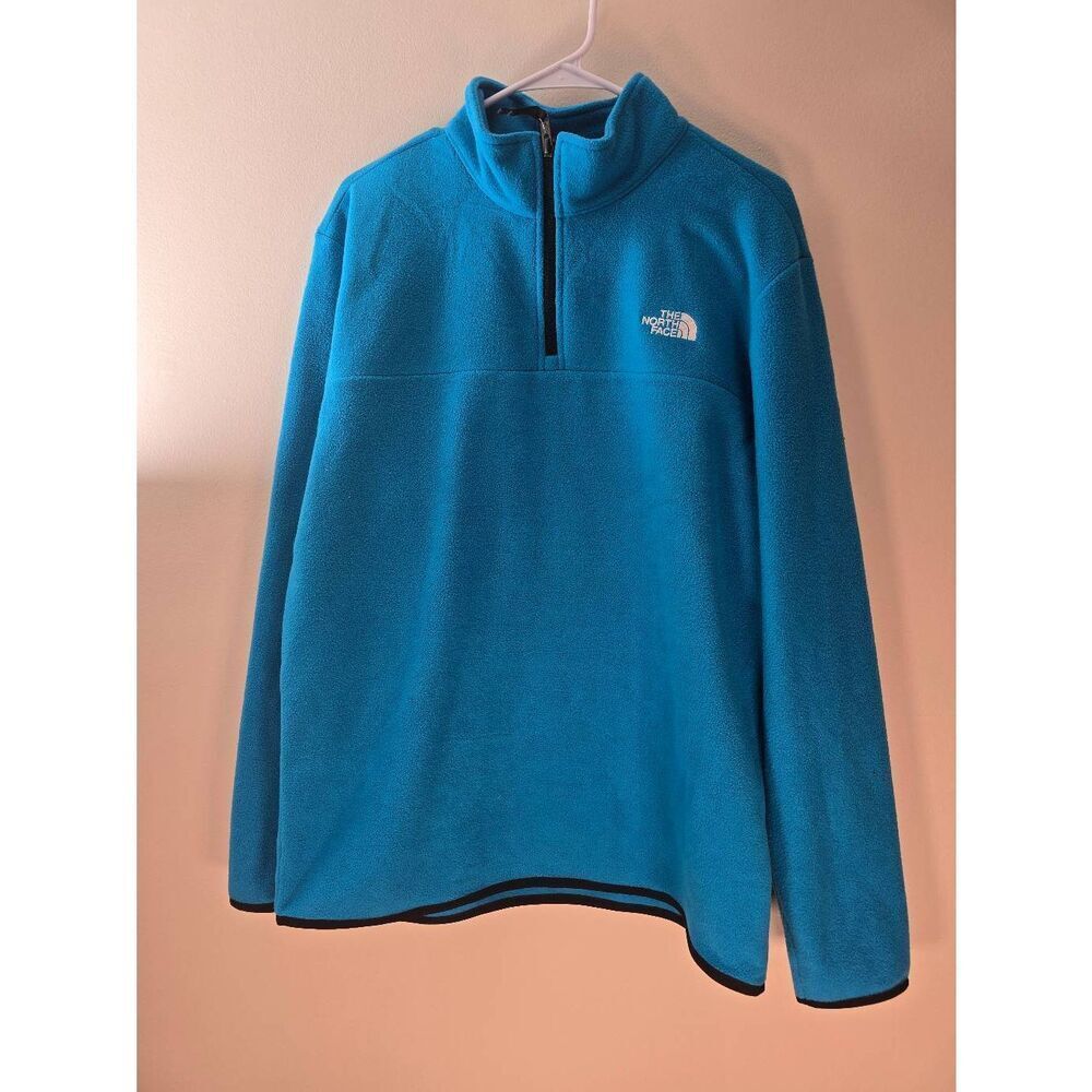 The North Face Leo Sweater 1/4 Zip Pullover Fleece Jacket Blue Men’s Large